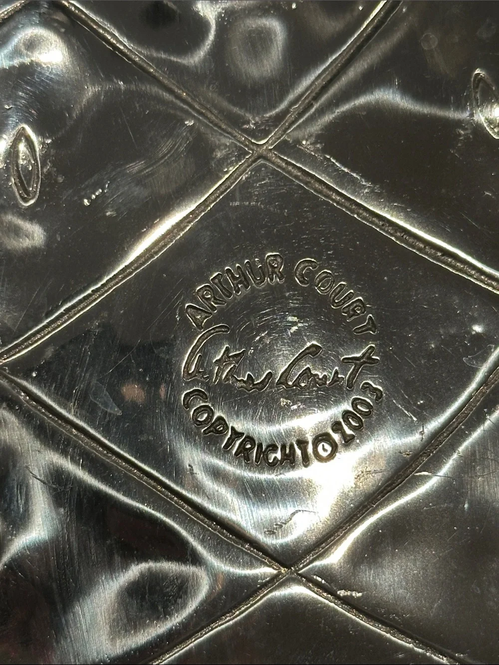 Arthur Court Polished Silver Pineapple Tray